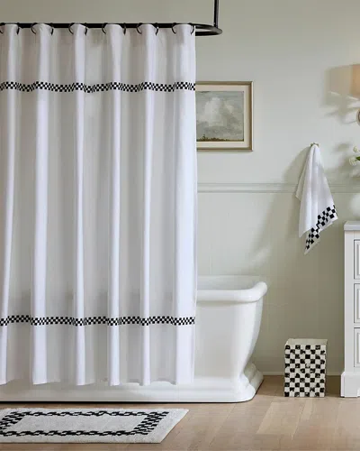 Mackenzie-childs Signature Collection Check Shower Curtains, 72"l In White