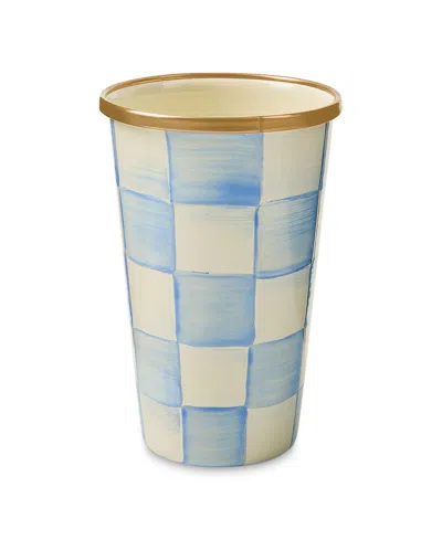 Mackenzie-childs Sky Blue Check 10 Oz. Tumbler