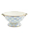 Mackenzie-childs Sky Blue Check Everything Bowl In Blue