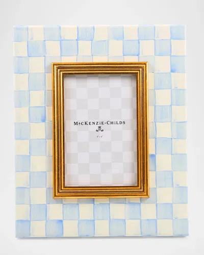 Mackenzie-childs Sky Check 4" X 6" Photo Frame In Multi
