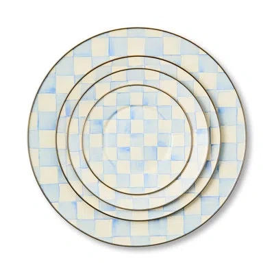 Mackenzie-childs Sky Check Charger/plate In Blue