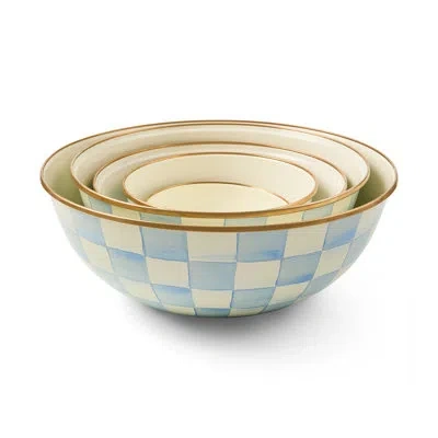 Mackenzie-childs Sky Check Everyday Bowl In Blue