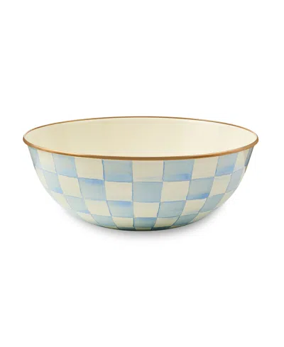 Mackenzie-childs Sky Check Extra Large Everyday Bowl In Blue