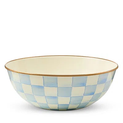 Mackenzie-childs Sky Check Extra Large Everyday Bowl In Blue