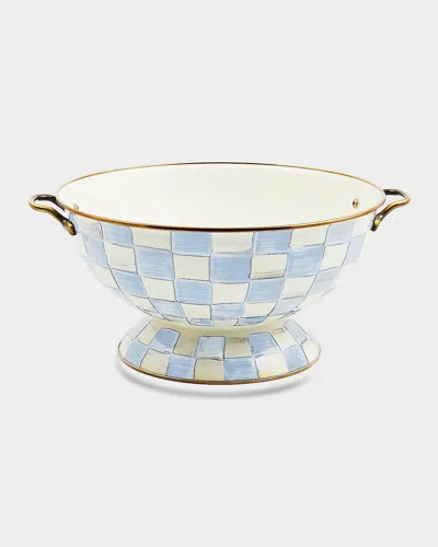 Mackenzie-childs Sky Check Extra Large Everything Bowl In Blue