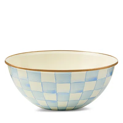 Mackenzie-childs Sky Check Large Everyday Bowl In Blue