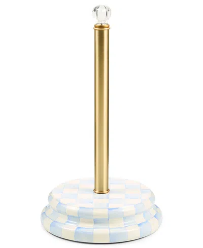 Mackenzie-childs Sky Check Paper Towel Holder In Multi