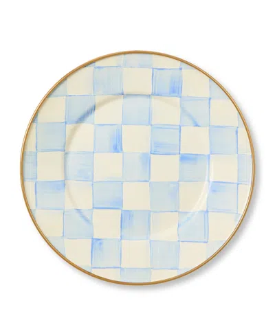 Mackenzie-childs Sky Check Salad And Dessert Plate In Blue