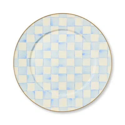 Mackenzie-childs Sky Check Serving Platter In Blue