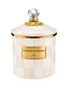 Mackenzie-childs Mackenzie Childs Rosy Check Enameled Steel Small Canister In Pink