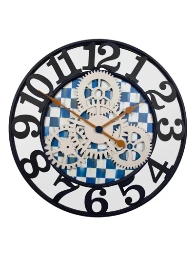 Mackenzie-childs Small Royal Check Farmhouse Wall Clock