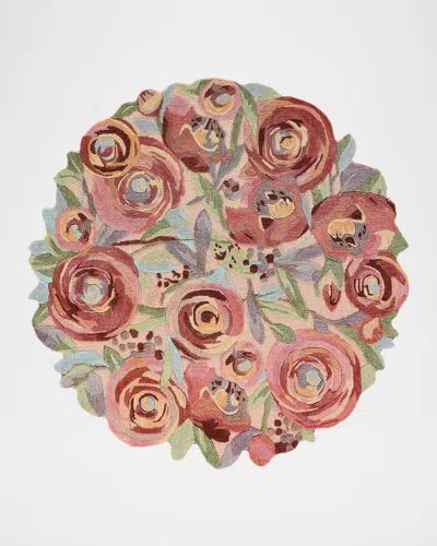 Mackenzie-childs Sonia & Apos;s Rose Rug, 6 & Apos; Round In Multi