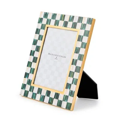 Mackenzie-childs Sterling Check Courtly Check Lacquer Frame In Green,cream