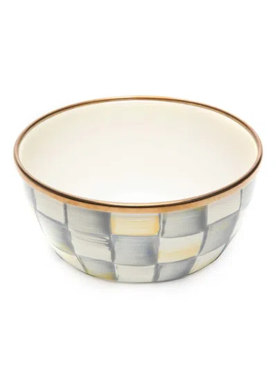 Mackenzie-childs Sterling Check Enamel Pinch Bowl In Multi