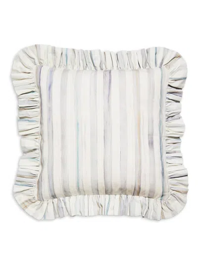 MACKENZIE-CHILDS STERLING CHECK RUFFLE THROW PILLOW