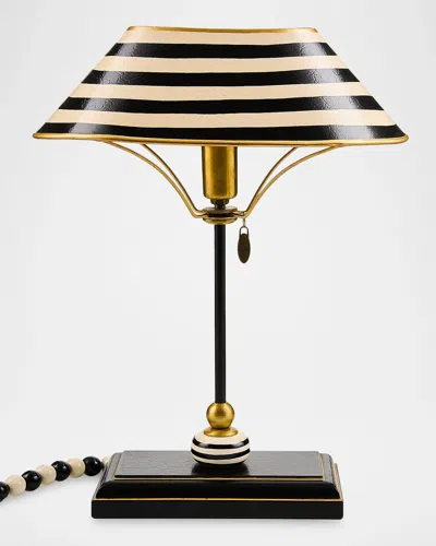 Mackenzie-childs Striped Table Lamp In Brown