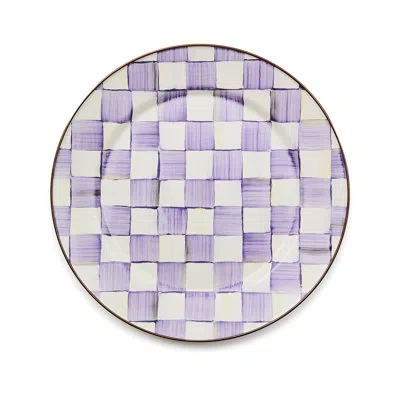 Mackenzie-childs Violet Charger/plate In White;purple