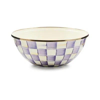 Mackenzie-childs Violet Check Everyday Bowl