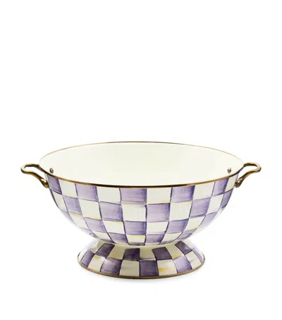 Mackenzie-childs Violet Check Everything Bowl In Purple
