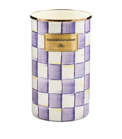 Mackenzie-childs Violet Check Utensil Holder In Purple