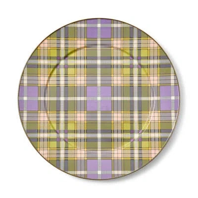 Mackenzie-childs Violet Serving Platter In Green;purple