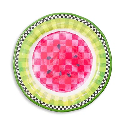Mackenzie-childs Watermelon Dinner Plate, Set Of 4 In Green