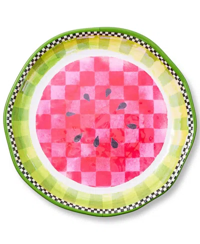 Mackenzie-childs Watermelon Melamine Large Platter In Transparent