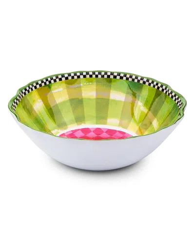 Mackenzie-childs Watermelon Melamine Serving Bowl In Transparent