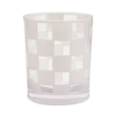 Mackenzie-childs White Check Acrylic Tumblers, Set Of 4 In Multi