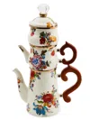 Mackenzie-childs White Flower Market Stackable Coffee Set