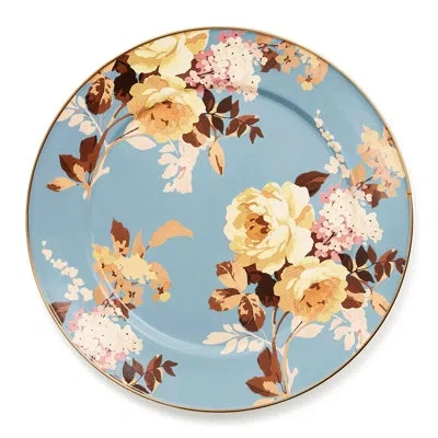Mackenzie-childs Wild Rose Charger/plate In Blue