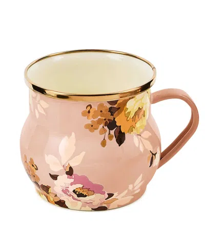 Mackenzie-childs Wild Rose Mauve 16 Oz. Mug