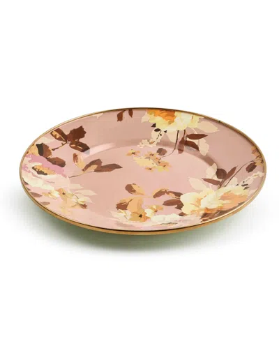 Mackenzie-childs Wild Rose Mauve Dinner Plate