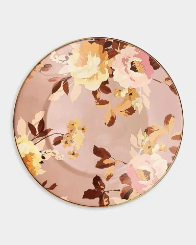 Mackenzie-childs Wild Rose Mauve Dinner Plate In Pink