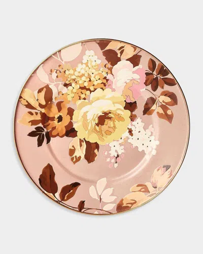 Mackenzie-childs Wild Rose Mauve Salad/dessert Plate In Pink