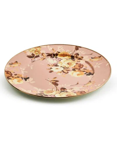Mackenzie-childs Wild Rose Mauve Serving Platter In Pink