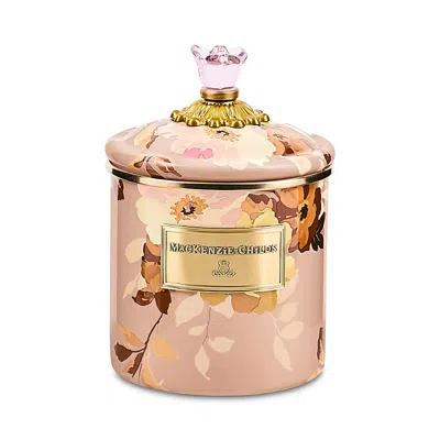 Mackenzie-childs Mackenzie Childs Wild Rose Mauve Small Canister In Pink