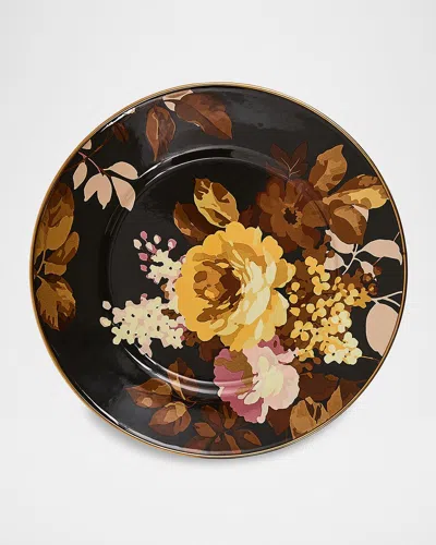 Mackenzie-childs Wild Rose Mocha Salad Plate