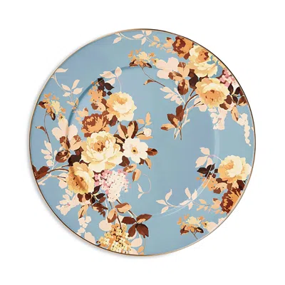 Mackenzie-childs Mackenzie Childs Wild Rose Slate Serving Platter In Blue