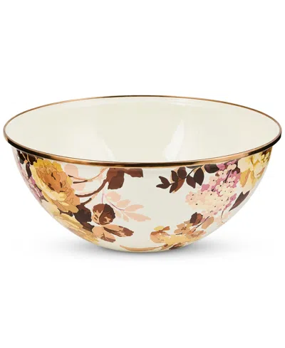 Mackenzie-childs Wild Rose White Large Everyday Bowl, 128-oz.