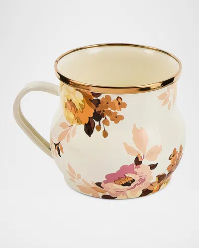 Mackenzie-childs Wild Rose White Mug, 16 Oz.
