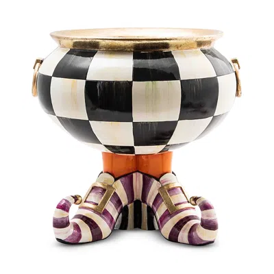 Mackenzie-childs Witch's Boot Cauldron Candy Dish In Multi