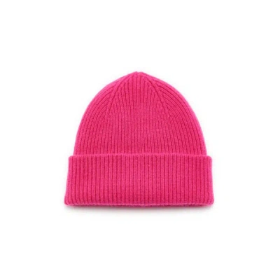 Mackie Wool Beanie In Pink