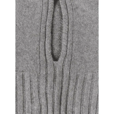 Mackie Cagoule En Laine Et Angora In Gray