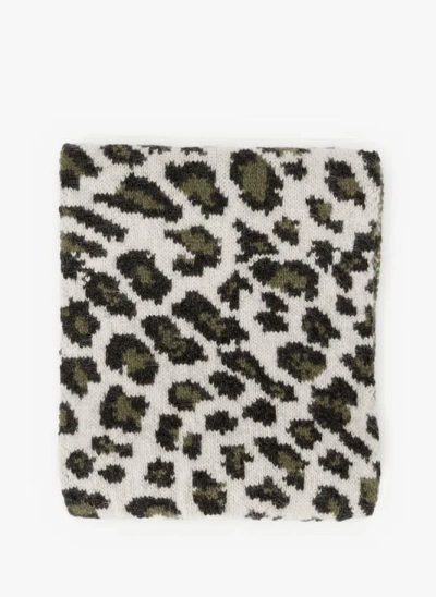 Mackie Echarpe Léopard En Laine Et Angora In Multi
