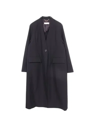 Pre-owned Mackintosh 2010s Collarless Wool Coat In Black