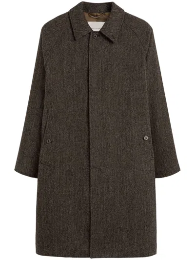 Mackintosh Belford Checked Coat In Brown