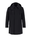 Mackintosh Navy Blue Cotton Cambridge Jacket In Black