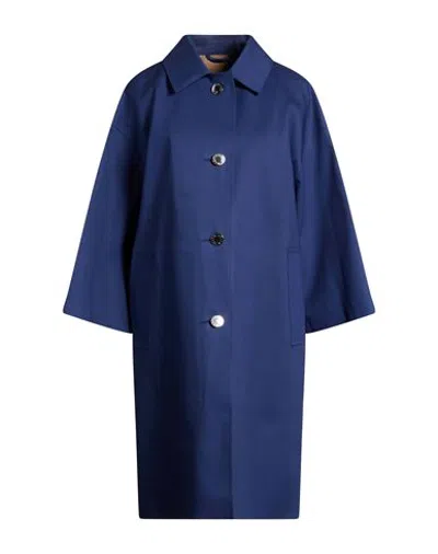 Mackintosh Collin Lr-1056 Woman Overcoat & Trench Coat Bright Blue Size 4 Cotton