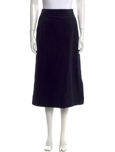 Pre-owned Mackintosh Corduroy Midi Length Skirt In Blue